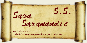 Sava Saramandić vizit kartica